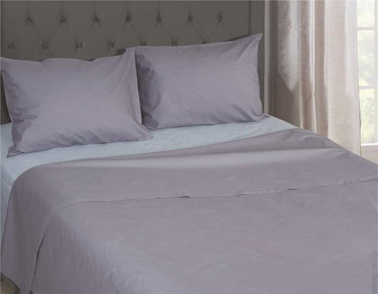Flamingo Set Queen 4pcs 220x250cm Solid color Grey-Ice grey