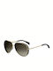 Moschino Men's Sunglasses with Gold Metal Frame and Brown Gradient Lens MOS007/S 01Q/HA