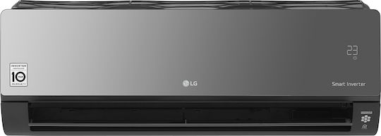 LG Art Cool Mirror AC12BQ UA3/AC12BQ NSJ Inverter Air Conditioner 12000 BTU A++/A+ with Ionizer and WiFi Black