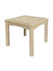 Auxiliary Outdoor Free Standing Wood Table Natural 50x50x50cm