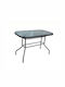 Masa pentru spații exterioare Metalic cu suprafață din sticlă 028 Gri 120x60x72buc