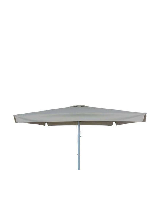 Professional Aluminum Squared Parasol Ecru 2.5x2.5m