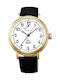 Orient Battery Watch with Leather Strap Black