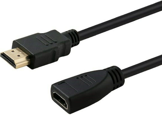Savio HDMI 1.4 High Speed 1080p 120Hz Cable HDMI Male - HDMI Female 1m Black