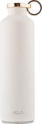 Equa Classy Thermo Flasche Thermosflasche Rostfreier Stahl BPA-frei Weiß 680ml mit Schleife