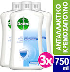 Dettol Chamomile Soft On Skin Hard On Dirt Refill Antibacterial Săpun crema 3x750ml