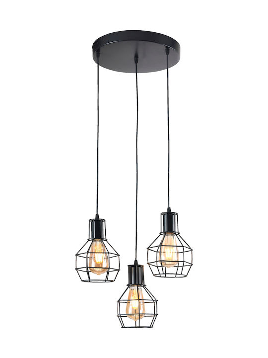 Homeplus Perro Pendant Light Three-Light Black