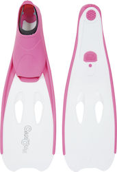 Salvas Cancun Kids Swimming / Snorkelling Fins Medium Pink/ White