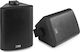 Power Dynamics Powered Wall-mounted Speakers 30W with Bluetooth (Pair) Black