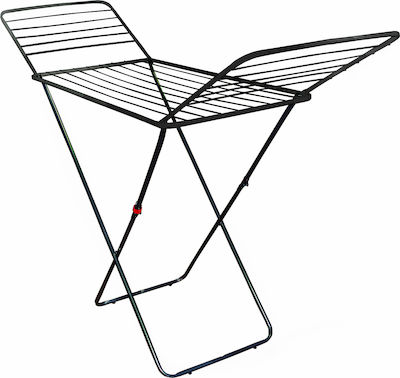 Eurogold Stabilo Metallic Folding Floor Clothes Drying Rack with Hanging Length 18m