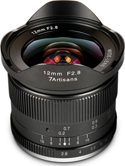 7artisans Crop Kameraobjektiv 12mm f/2.8 Photoelectric Weitwinkel für Micro Four Thirds (MFT) Mount
