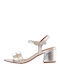 Leder Sandalen Silber