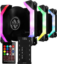 ABKONCORE Spider Spectrum 3 in 1 Kit Case Fan 120mm 3τμχ
