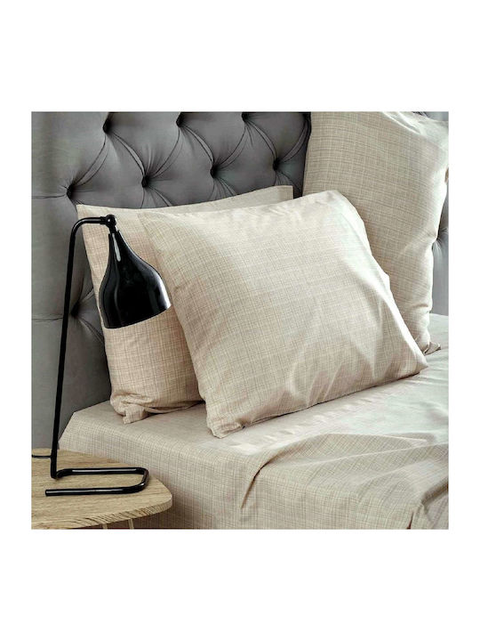 SB Home Lucifer Σετ Σεντόνια Υπέρδιπλα 220x240εκ. Beige (4τμχ)