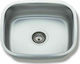 Gloria Mina Finox 304 Υποκαθήμενος Νεροχύτης Inox Σατινέ Μ44.9xΠ39.5cm Ασημί