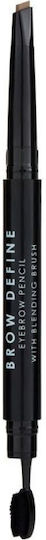 MUA Brow Define Eyebrow Pencil With Blending Brush Pencil For Eyebrows Light Brown