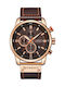 Curren Men's Watch 45mm Chronograph Battery with Leather Strap Brown