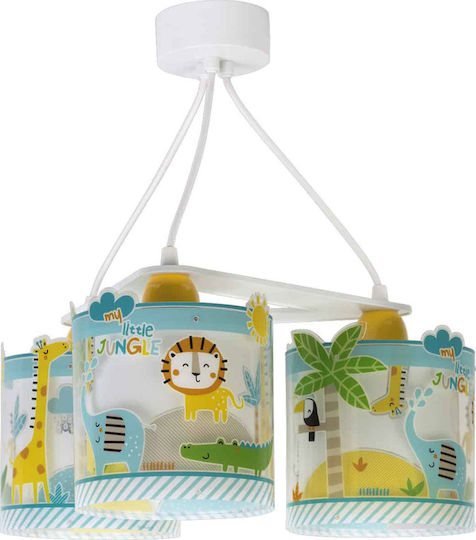 Ango My Little Jungle 3 Kronleuchter Kinderdeckenleuchte Deckenleuchte 23W mit Fassung E27 Mehrfarbig