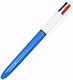 Bic 4 Colours Grip Pen Ballpoint 1mm with Multicolour Ink