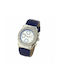 Chronotech Watch Chronograph with Navy Blue Leather Strap CT7284S-03