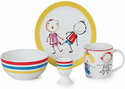 Karvounis Baby & Kids Feeding Set from Porcelain 4 Pieces