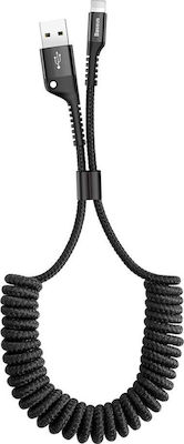 Baseus Fish Eye Braided / Spiral USB-A to Lightning Cable Black 1m (CALSR-01)