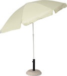 Campus Foldable Beach Umbrella Ecru Diameter 2m with UV Protection White