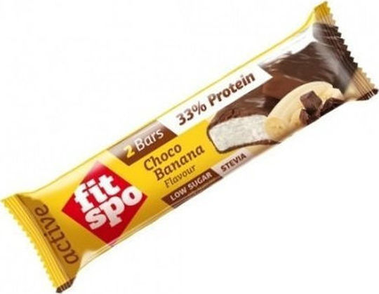Fit Spo Active Bars with 33% Protein & Flavor Chocolate Banana 2x60gr