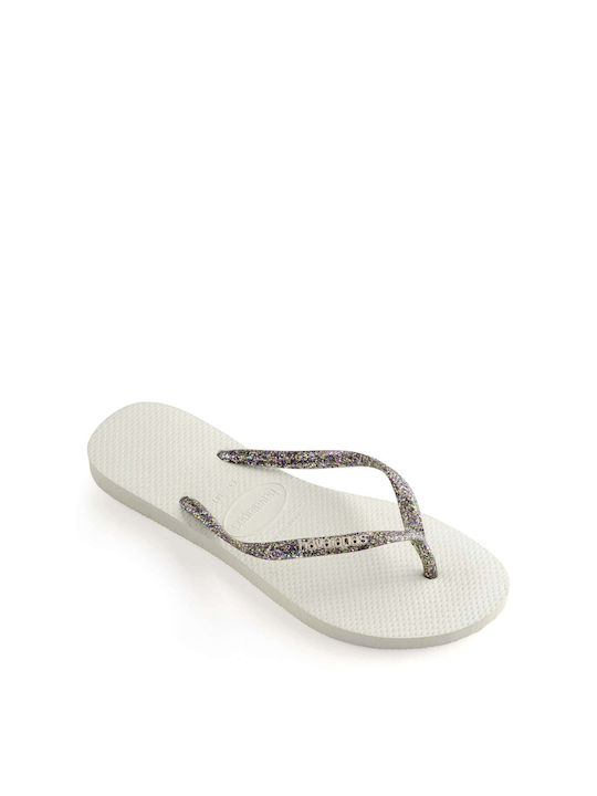 Havaianas Slim Logo Metallic Frauen Flip Flops in Mehrfarbig Farbe