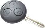 Κέλυφος Κλειδιού Αυτοκινήτου Smart 450 με 3 Κουμπιά