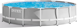 Intex Prism Metal Frame Swimming Pool with Metallic Frame & Filter Pump 427x107x107cm