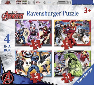 Kids Puzzle 4 in 1 Marvel Avengers for 3++ Years 72pcs Ravensburger