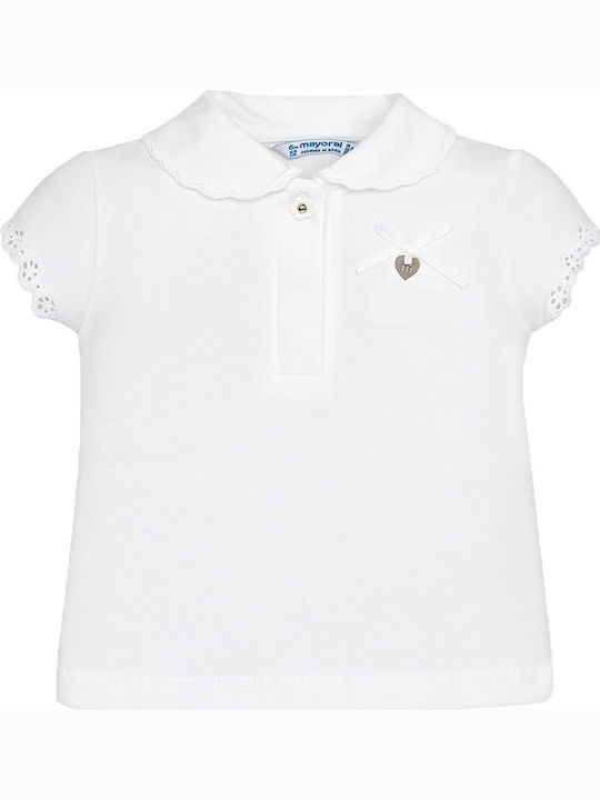 Mayoral Kids' Polo Short Sleeve White