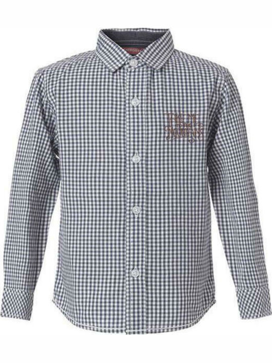 Energiers Kids Checked Shirt Blue