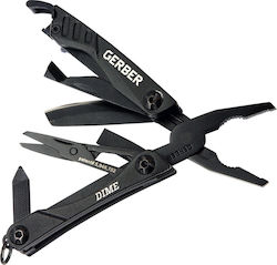 Gerber Dime Multi-tool Black with Blade made of Stainless Steel