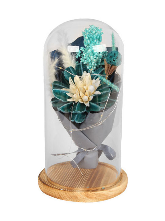 Keskor Decorative Lamp Vase LED Battery Turquoise