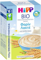 Hipp Βρεφική Κρέμα Bio Φαρίν Λακτέ Δημητριακά με Γάλα & Σιμιγδάλι 6m+ 450gr