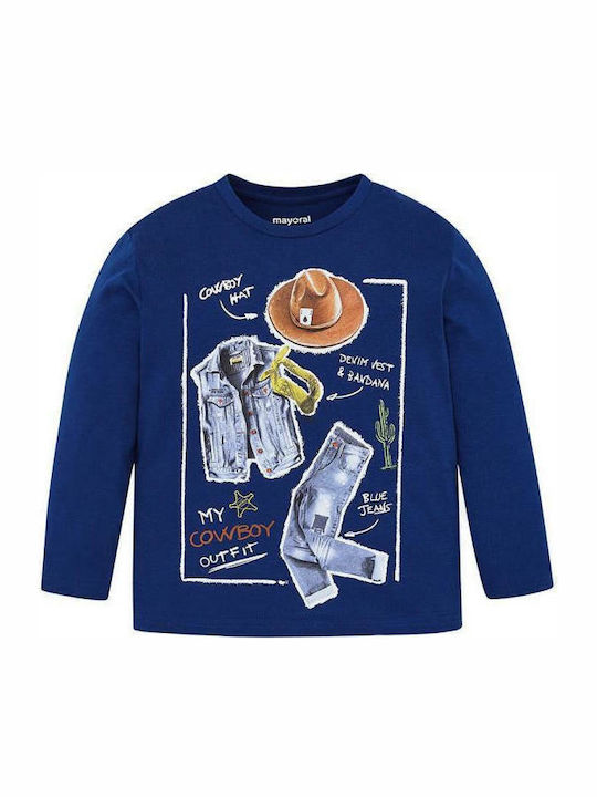 Mayoral Kids Blouse Long Sleeve Blue