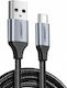 Ugreen Geflochten USB 2.0 Kabel USB-C männlich - USB-A Schwarz 0.5m (60125)