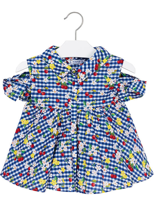 Mayoral Kids Floral Shirt Sleeveless Blue
