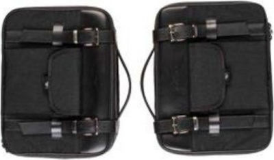 Moto Guzzi Side Bags Σετ Πλαϊνές Βαλίτσες Μοτοσυκλέτας σε Μαύρο Χρώμα