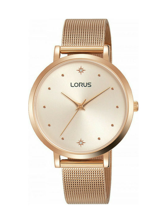 Lorus Watch with Pink Gold Metal Bracelet RG250PX9