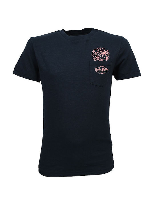 Funky Buddha Παιδικό T-shirt Navy Μπλε