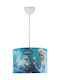 Kids Plastic Single Ceiling Light E27 Dalila Blue 40W