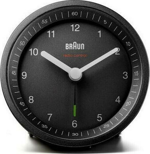 Braun BC 07 B-DCF Geräuschloses Tischuhr mit Zeigern Schwarz 67009
