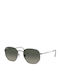 Ray Ban Hexagonal Unisex Sonnenbrille mit Silber Metall Gestell und Gray Verlaufsfarbe Linse RB3548N 004/71