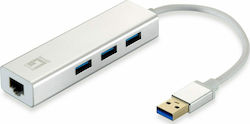 Level One USB Hub 3 Ports USB-A + LAN