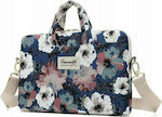 Canvaslife Briefcase Τσάντα Ώμου / Χειρός για Laptop 16" Blue Camellia