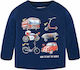 Mayoral Kids Blouse Long Sleeve Navy Blue