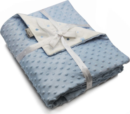 Pierre Cardin Blanket Nursery Swaddling Blankets Toppy Fleece Blue 80x110cm